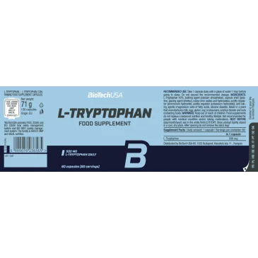 L-Tryptophan de BioTech USA pas cher - Nutriwellness