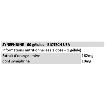 Synephrine de BioTech USA pas cher - Nutriwellness