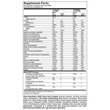 Mass-Tech Extreme 2000 (22lbs) de MuscleTech pas cher - Nutriwellness