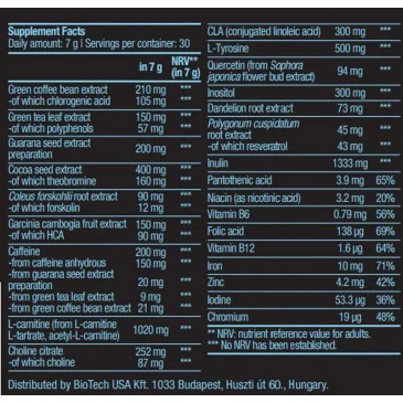 Black Burn Powder de BioTech USA pas cher - Nutriwellness
