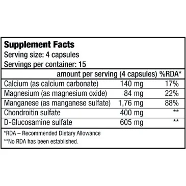 Chondroitin Glucosamine - 60 caps de BioTech USA - Nutriwellness