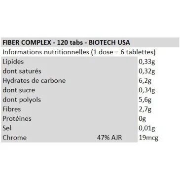 Fiber Complex de BioTech USA pas cher - Nutriwellness