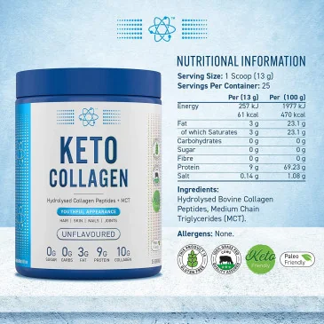 Keto Collagen - 325 grams d'Applied Nutrition pas cher - Nutriwellness