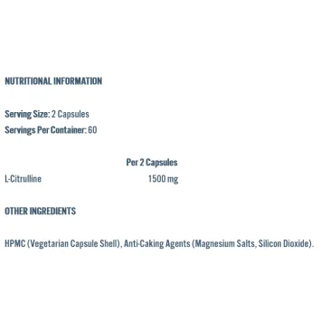 L-Citrulline, 1500mg - 120 caps d'Applied Nutrition - Nutriwellness