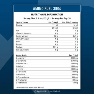 Amino Fuel - 390 grams d'Applied Nutrition pas cher - Nutriwellness