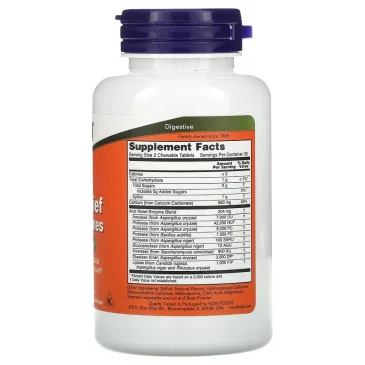 Acid Relief with Enzymes - 60 chewables de Now Foods - Nutriwellness