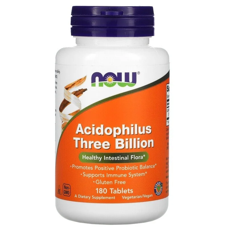 Acidophilus Three Billion - 180 tablets - NOW Foods