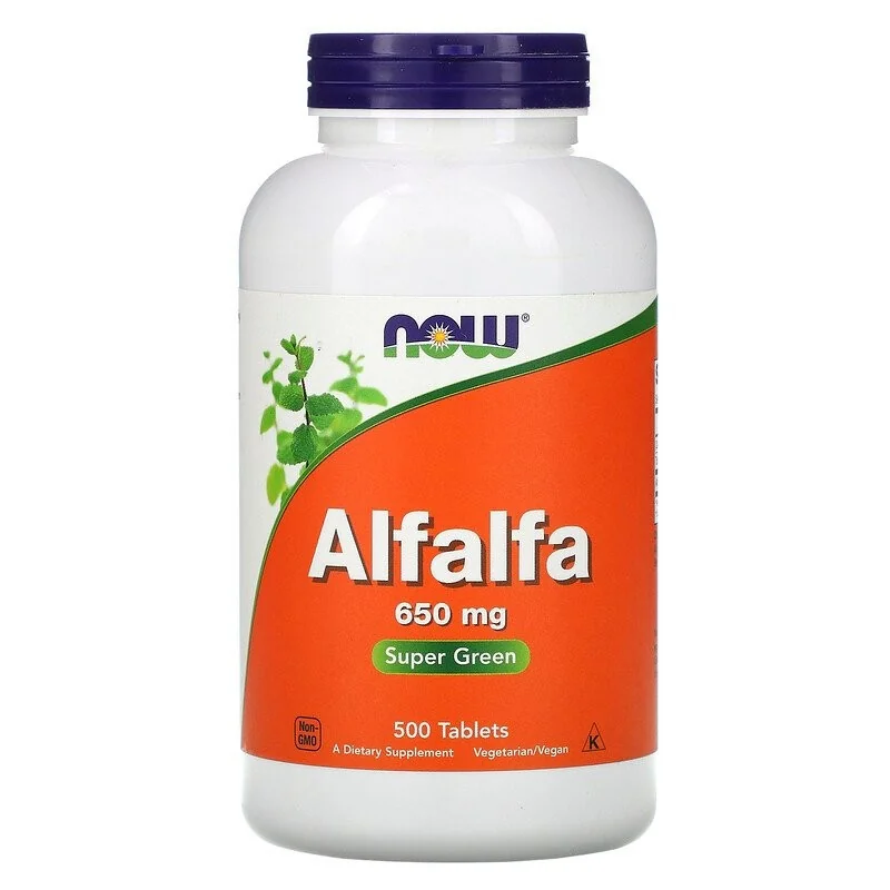 Alfalfa - 650mg - 500 tablets - NOW Foods