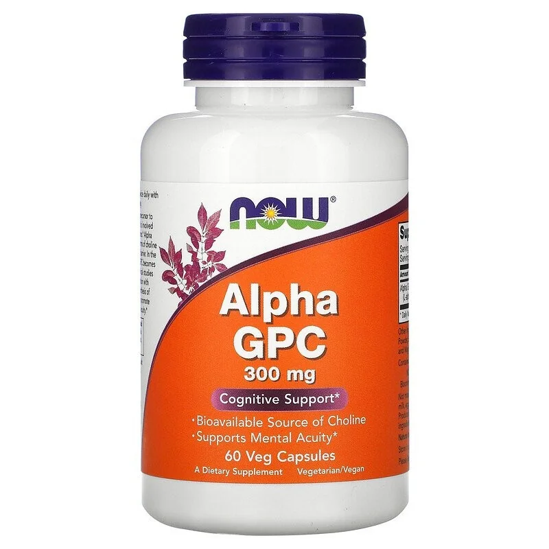 Alpha GPC, 300mg - 60 vcaps - NOW Foods
