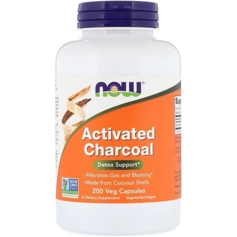Activated Charcoal - 200 vcaps - NOW Foods