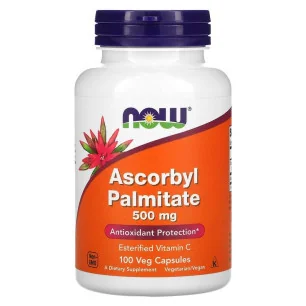 Ascorbyl Palmitate, 500mg - 100 vcaps de NOW Foods - Nutriwellness
