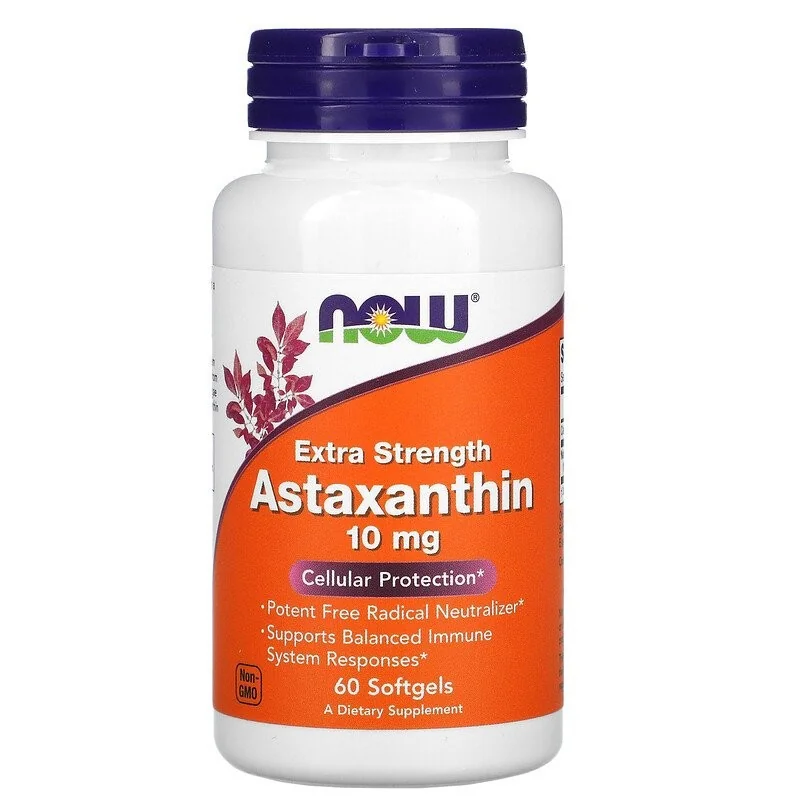Astaxanthin, 10mg - 60 softgels - NOW Foods