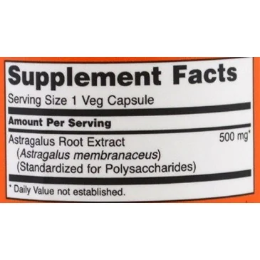 Astragalus Extract, 500mg - 90 vcaps de NOW Foods - Nutriwellness