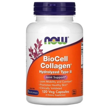 BioCell Collagen Hydrolyzed Type II - 120 vcaps - NOW Foods