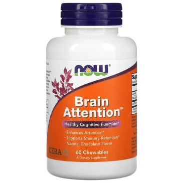Brain Attention - 60 chewables de NOW Foods pas cher - Nutriwellness