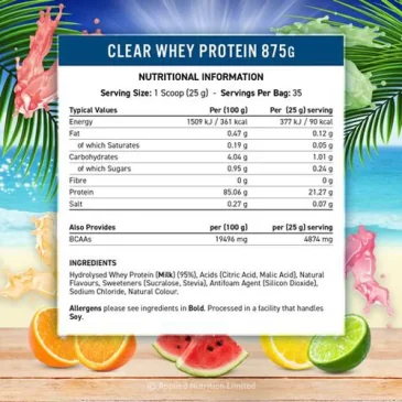 Clear Whey Protein d'Applied Nutrition pas cher - Nutriwellness