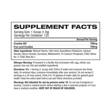 Creactor - 220 - 269 grams de MuscleTech  pas cher - Nutriwellness