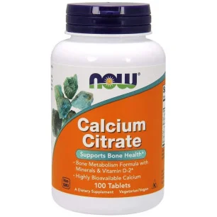 Calcium Citrate with Minerals & Vitamin D-2 - 100 tablets NOW Foods