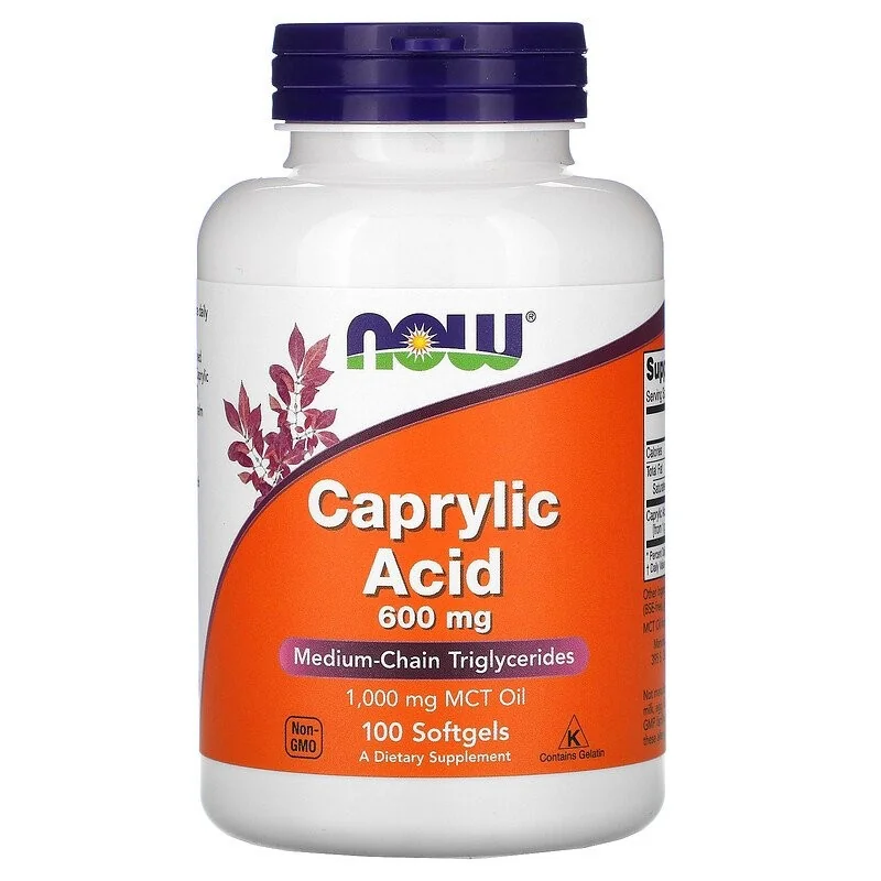 Caprylic Acid, 600mg - 100 softgels - NOW Foods