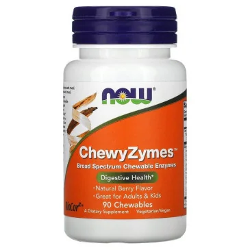 ChewyZymes - 90 chewables de NOW Foods pas cher - Nutriwellness