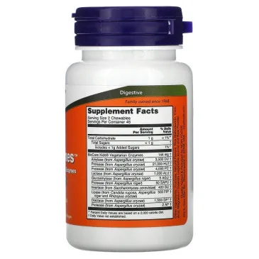 ChewyZymes - 90 chewables de NOW Foods pas cher - Nutriwellness