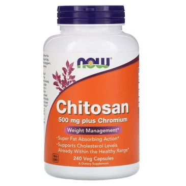 Chitosan - 500mg Plus Chromium - 240 vcaps NOW Foods - Nutriwellness