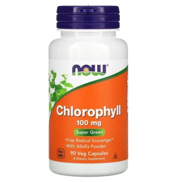 Chlorophyll, 100mg - 90 vcaps de NOW Foods pas cher - Nutriwellness
