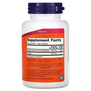 Choline and Inositol, 500mg - 100 caps - NOW Foods