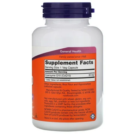 CoQ10 - 30mg - 240 vcaps - NOW Foods