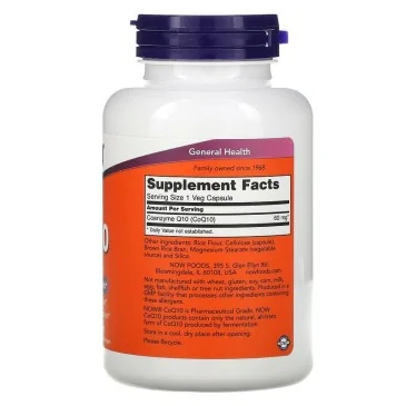 CoQ10 - 60mg - 180 vcaps de NOW Foods pas cher - Nutriwellness