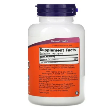 CoQ10 - 60mg - 60 vcaps de NOW Foods pas cher - Nutriwellness