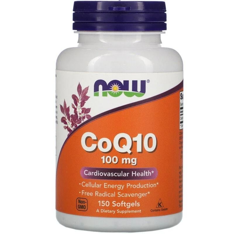 CoQ10 with vitamin E - 100mg - 150 softgels - NOW Foods