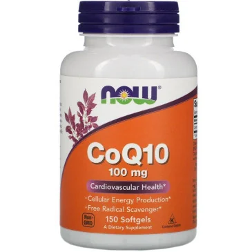 CoQ10 with vitamin E - 100mg - 150 softgels NOW Foods - Nutriwellness