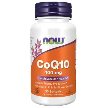 CoQ10 with Vitamin E & Sunflower Lecithin, 400mg de NOW Foods
