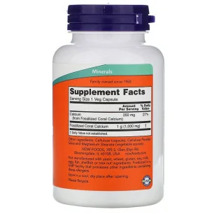 Coral Calcium - 1000mg - 100 vcaps - NOW Foods