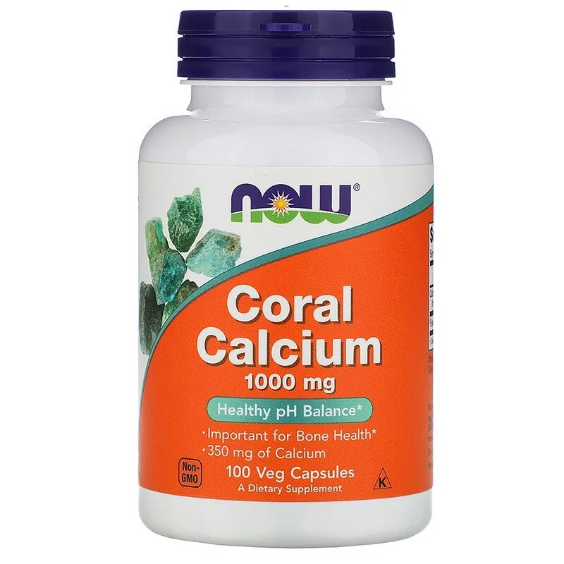 Coral Calcium - 1000mg - 100 vcaps - NOW Foods