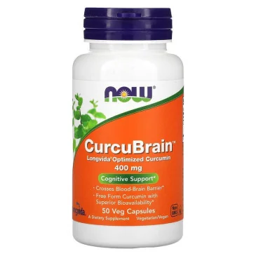 CurcuBrain, 400mg - 50 vcaps de NOW Foods pas cher - Nutriwellness