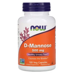 D-Mannose - 500mg - 120 vcaps de NOW Foods pas cher - Nutriwellness