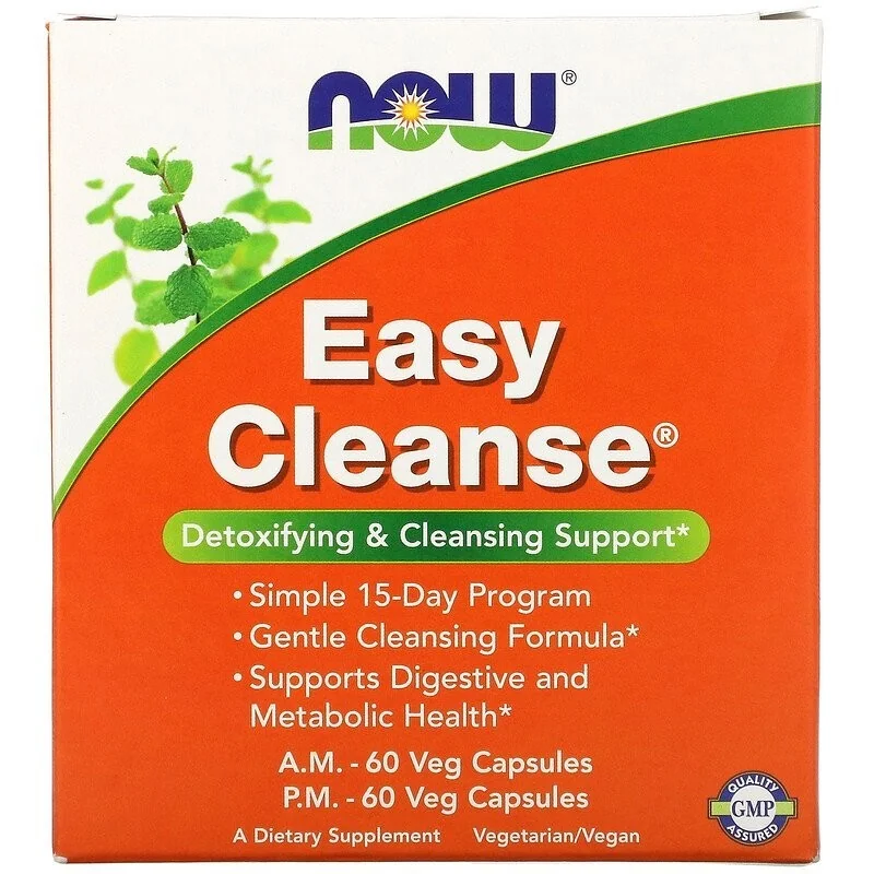 Easy Cleanse - AM & PM - 120 vcaps - NOW Foods Easy Cleanse - AM & PM - 120 vcaps - NOW Foods