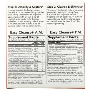Easy Cleanse - AM & PM - 120 vcaps - NOW Foods