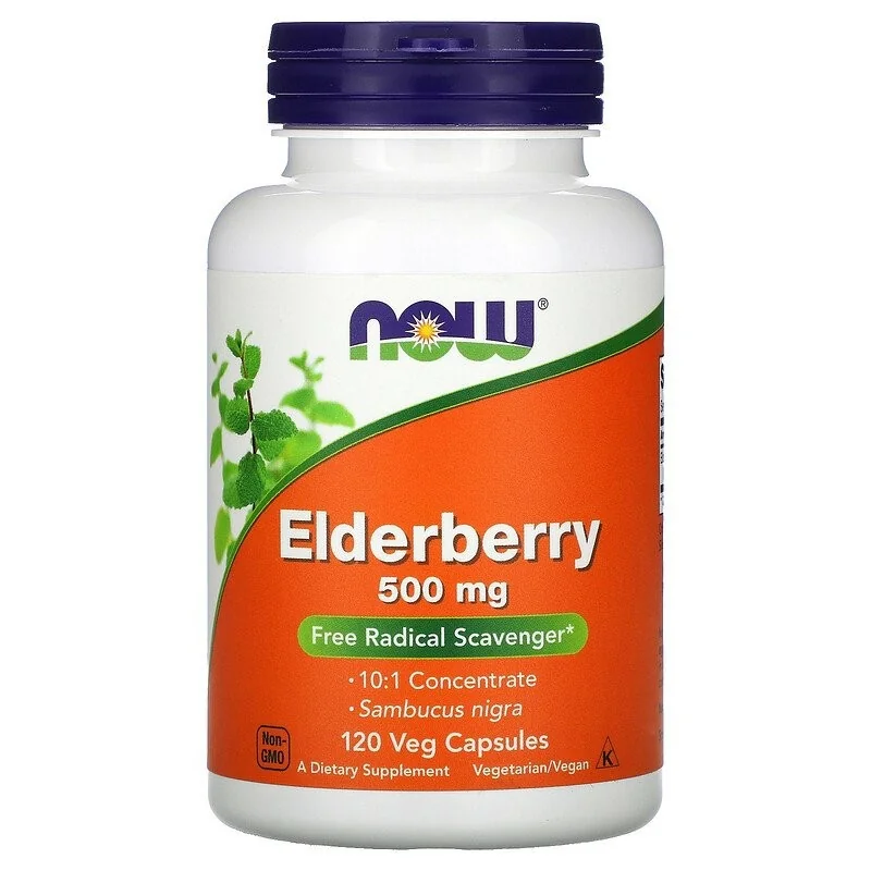 Elderberry - 500mg - 120 vcaps - NOW Foods Elderberry - 500mg - 120 vcaps - NOW Foods