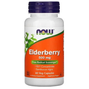 Elderberry - 500mg - 60 vcaps de NOW Foods pas cher - Nutriwellness