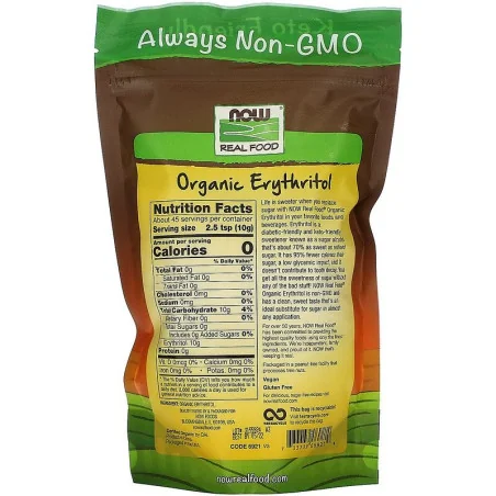 Erythritol - Pure - 454 grams - NOW Foods