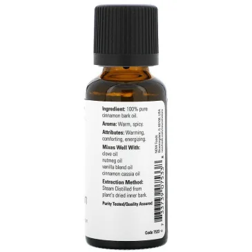 Essential Oil, Cinnamon Bark Oil - 30 ml de NOW Foods pas cher