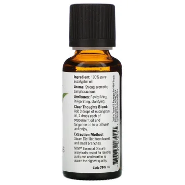 Essential Oil, Eucalyptus Oil - 118 ml - NOW Foods