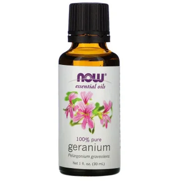 Essential Oil, Geranium Oil - 30 ml NOW Foods pas cher - Nutriwellness
