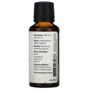 Essential Oil, Marjoram Oil - 30 ml - NOW Foods