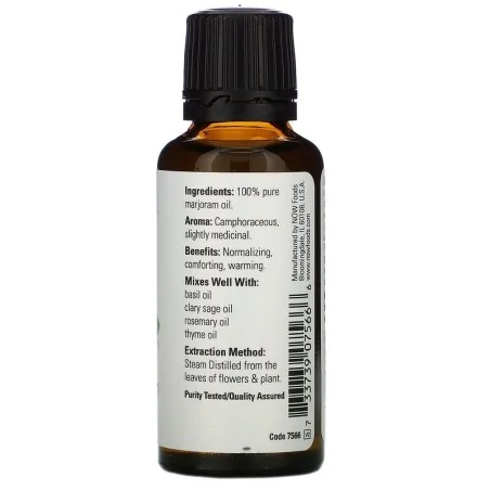 Essential Oil, Marjoram Oil - 30 ml - NOW Foods