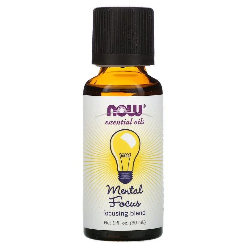 Essential Oil, Mental Focus Oil - 30 ml - NOW Foods