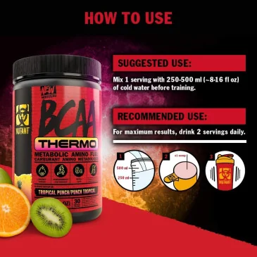 BCAA Thermo (285g) de Mutant pas cher - Nutriwellness